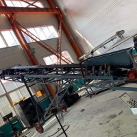 供應安徽糧食廠用移動式輸送機 升降式皮帶上料機 聯眾料場傳送機