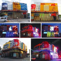 燈飾畫樓體連廓天幕樓盤酒店樓體美陳