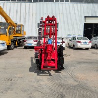 小型履帶光伏打樁機可進院鉆太陽能螺紋地釘潛孔鉆機