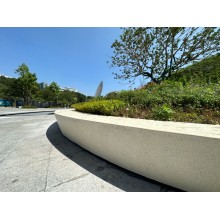 戶外水泥花箱坐凳現場澆筑水磨石坐凳公園廣場休閑區