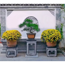 庭院戶(hù)外石雕花臺(tái)底座石雕花架石頭盆景臺(tái)
