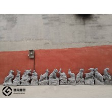 景區(qū)公園12生肖石雕 大理石十二生肖石頭雕刻廠家