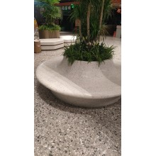 人造水磨石花箱坐凳園林景觀裝飾廠家定制生產