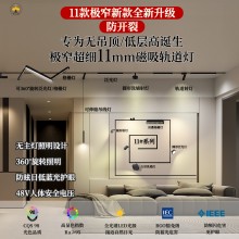 無主燈家用嵌入式極窄磁吸燈軌道燈0-10V調光DALI調色米家Zigbee