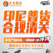 中國到印尼普貨合規(guī)清關雙清到門專線物流運輸
