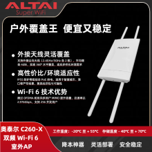 【奧泰爾 C260-X】雙頻 Wi-Fi 6 室外 AP 2.97Gbps 高速率 | 256 