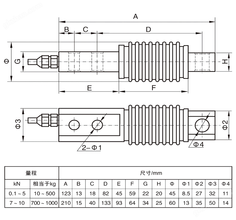 NTJH-8波紋管稱重傳感器 荷重測力重量