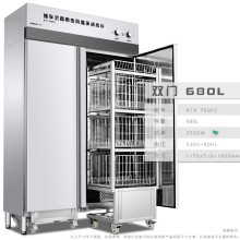邦祥RTP-700FC推車款帶熱風(fēng)循環(huán)無磁不銹鋼雙門消毒柜