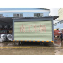 10噸箱式平板拖車兩側帶卷簾門 牽引雨篷拖車