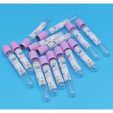 紫色管帽含EDTA-K2/EDTA-K3抗凝劑PET材質真空采血管_抽血管_血常規管